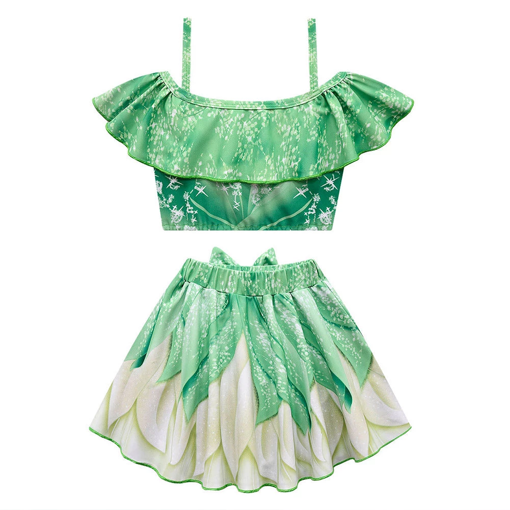 NewCosplay New Arrivals Kids Girls Tiana Swimsuit Cosplay Costume Two-Piece Swimwear Outfits 4 NewCosplay New Arrivals Kids Girls Tiana Swimsuit Cosplay Costume Two-Piece Swimwear Outfits