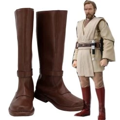 CosplaySky New Arrivals Star Wars Jedi Obi Wan Kenobi Cosplay Shoes