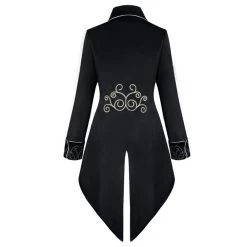 NewCosplay Adult Punk Retro Prince Cosplay Tuxedo Costume Long Trench Coat Party Uniform Jacket