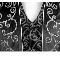 NewCosplay Adult Punk Retro Prince Cosplay Tuxedo Costume Long Trench Coat Party Uniform Jacket