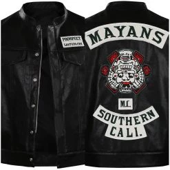 NewCosplay Mayans M.C. Season 3- Ezekiel Reyes Vest Halloween Carnival Suit Cosplay Costume