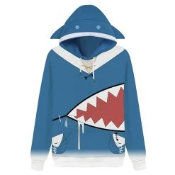 New Cosplaysky Unisex Hololive EN Vtuber Hoodies 3D Print Pullover Sweatshirt Outfit Gawr Gura Cosplay Casual Outerwear
