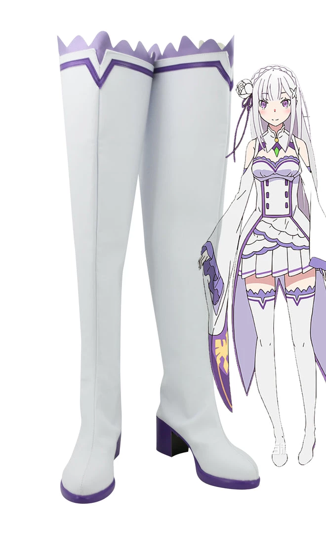 NewCosplay New Arrivals Re:Zero Life In A Different World From Zero Emilia Cosplay Shoes 3 NewCosplay New Arrivals Re:Zero Life In A Different World From Zero Emilia Cosplay Shoes