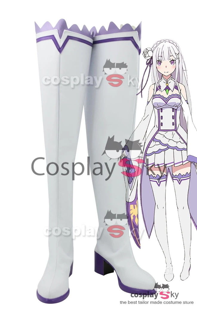 NewCosplay New Arrivals Re:Zero Life In A Different World From Zero Emilia Cosplay Shoes 4 NewCosplay New Arrivals Re:Zero Life In A Different World From Zero Emilia Cosplay Shoes