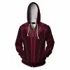 INSWEAR Scarlet Witch Wanda Cosplay Hoodie Sweatshirt Casual Zip Up Jacket Coat