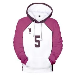 New Cosplaysky New Arrivals Unisex Tendo Satori Cosplay Hoodies Haikyuu!! Pullover 3D Print Jacket Sweatshirt