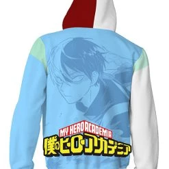 New Cosplaysky My Hero Academia Boku No Hero Todoroki Shoto 3D Zip Up Hoodie New Arrivals