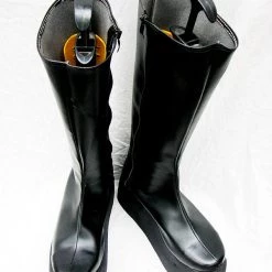 NewCosplay Punk Rock Simple Black Flat Boots Custom-Made New Arrivals