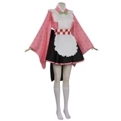 NewCosplay New Arrivals Demon Slayer Kamado Nezuko Maid Dress Outfits Halloween Carnival Suit Cosplay Costume