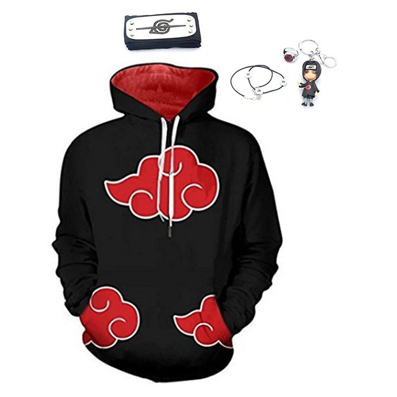 NewCosplay New Arrivals NARUTO Akatsuki Cosplay Hoodie Headband Ring Set 3 NewCosplay New Arrivals NARUTO Akatsuki Cosplay Hoodie Headband Ring Set