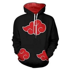 NewCosplay New Arrivals NARUTO Akatsuki Cosplay Hoodie Headband Ring Set