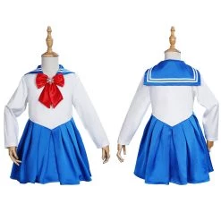 NewCosplay Sailor Moon Kids Girls Blue Dress Outfits Halloween Carnival Suit Cosplay Costume