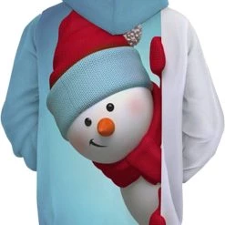 New Cosplaysky Chirstmas Hoodie Snowman Pattern Pullover Sweatshirt New Arrivals