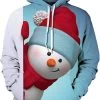 New Cosplaysky Chirstmas Hoodie Snowman Pattern Pullover Sweatshirt New Arrivals