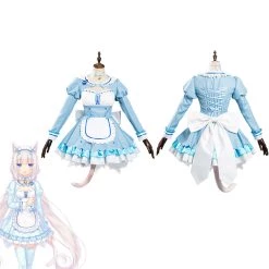 NewCosplay Nekopara Chocola/Vanilla Maid Dress Outfit Halloween Carnival Suit Cosplay Costume