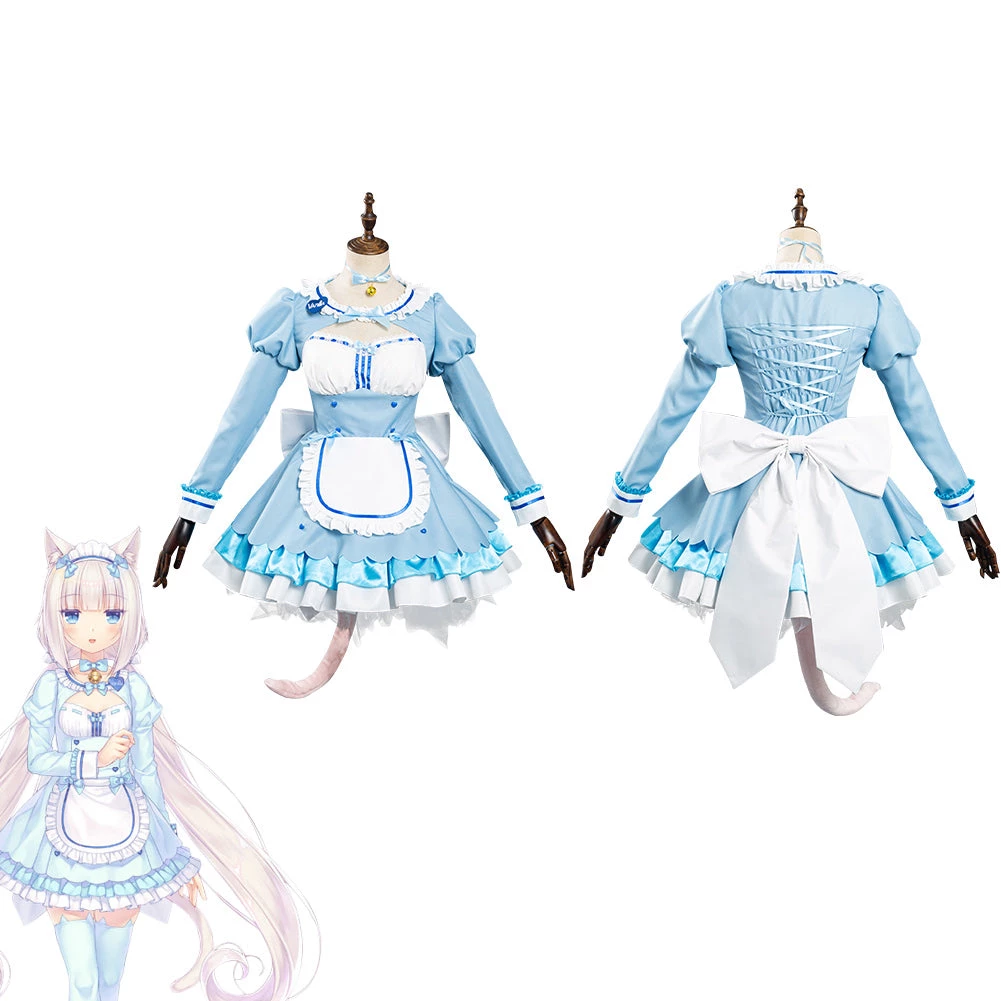 NewCosplay Nekopara Chocola/Vanilla Maid Dress Outfit Halloween Carnival Suit Cosplay Costume 3 NewCosplay Nekopara Chocola/Vanilla Maid Dress Outfit Halloween Carnival Suit Cosplay Costume