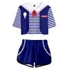Viele Kostüme New Arrivals Stranger Things Season 3 Robin Cosplay Costume Crop Top T-shirt Shorts Set 1 Viele Kostüme New Arrivals Stranger Things Season 3 Robin Cosplay Costume Crop Top T-shirt Shorts Set