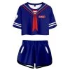 NewCossky Stranger Things Season 3 Steve Cosplay Costume T-shirt Shorts Set Costume