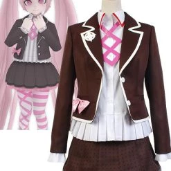 NewCosplay Zettai Zetsubo Shojo: Danganronpa AnotherEpisode Kotoko Utsugi Uniform Cosplay Costume