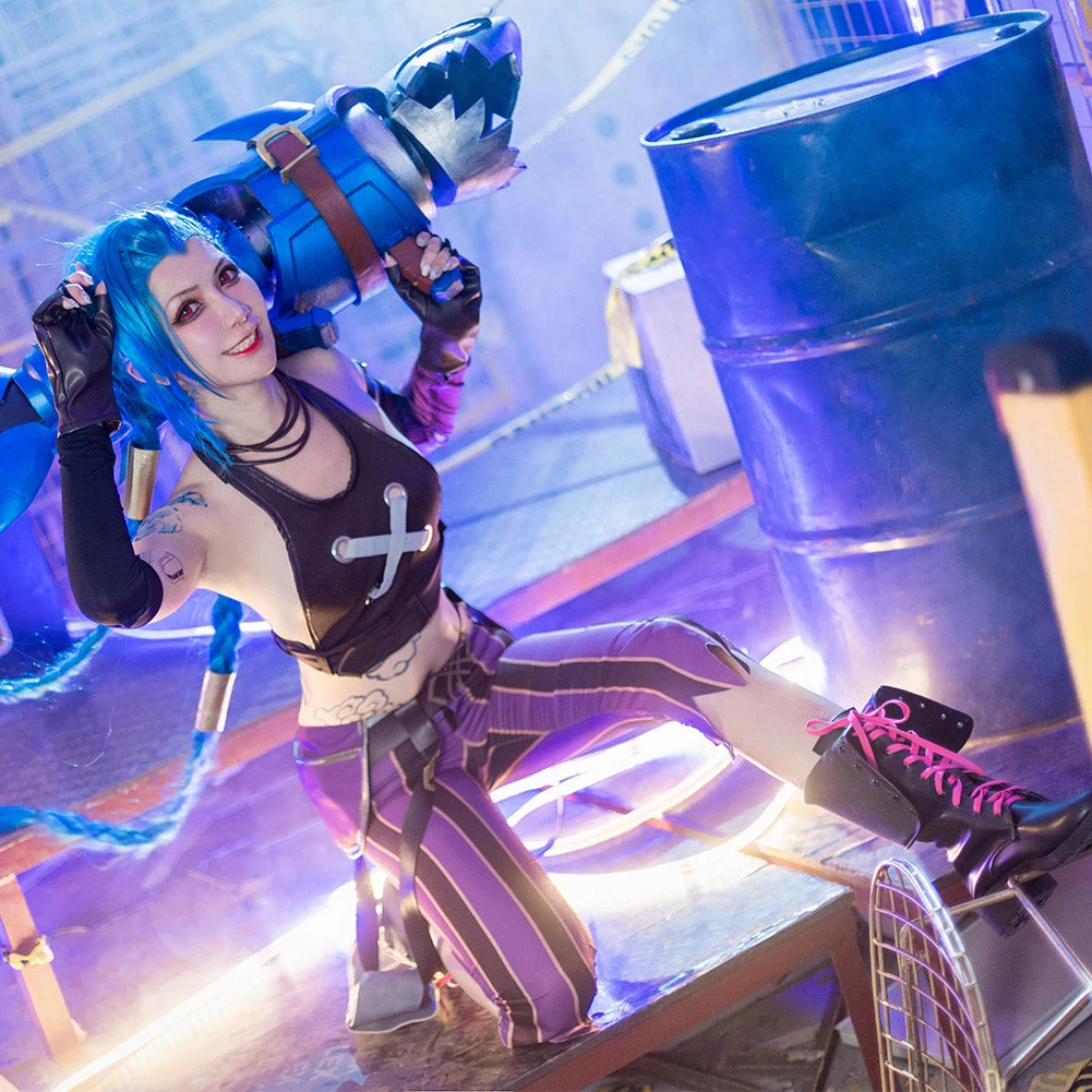 NewCosplay League Of Legends LoL Jinx Uniform Outfits Halloween Carnival Suit Cosplay Costume New Arrivals 13 NewCosplay League Of Legends LoL Jinx Uniform Outfits Halloween Carnival Suit Cosplay Costume New Arrivals