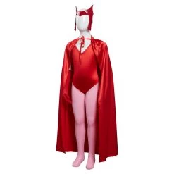 NewCosplay WandaVision Scarlet Witch Wanda Maximoff Costume For Kids Children Cosplay Costume