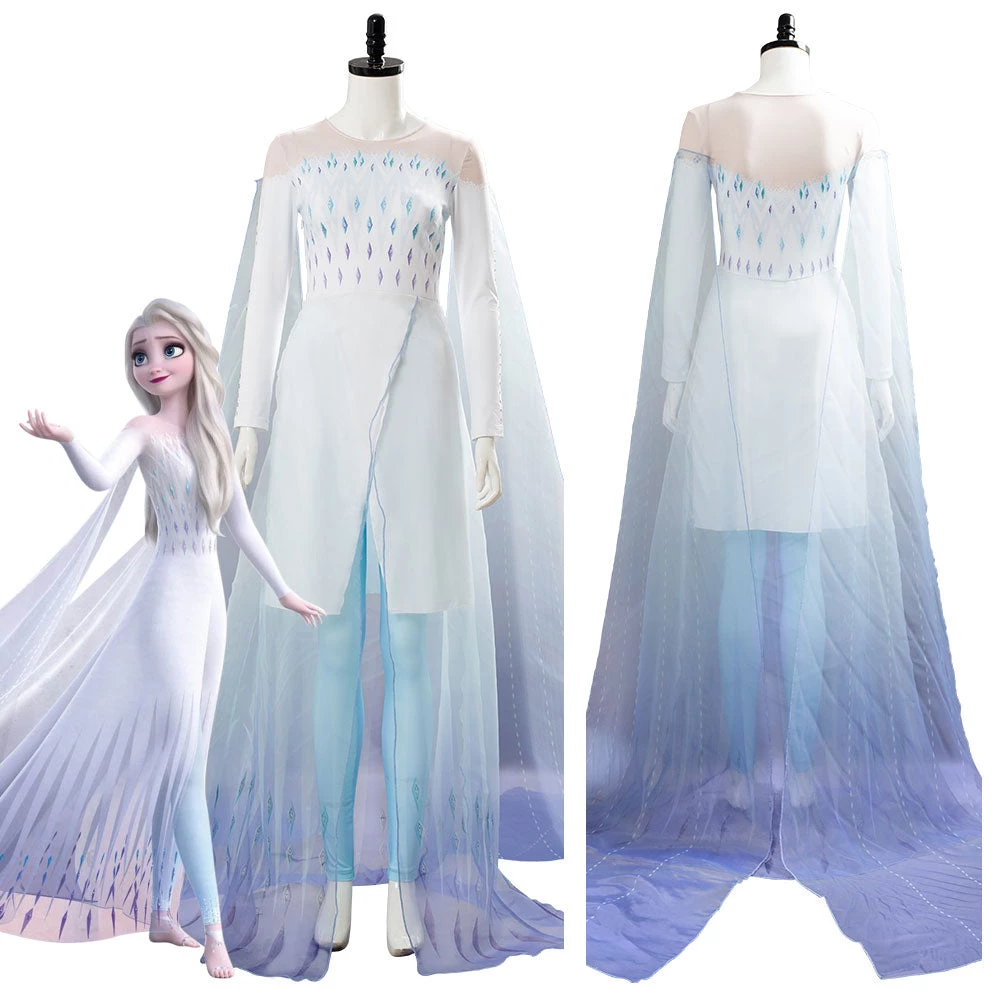 NewCosplay Frozen 2 Elsa Ahtohallan Cave Queen White Gown Cosplay Costume New Arrivals 3 NewCosplay Frozen 2 Elsa Ahtohallan Cave Queen White Gown Cosplay Costume New Arrivals