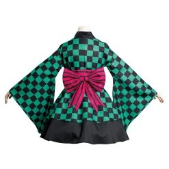 NewCosplay Demon Slayer Kamado Tanjirou Kimono Lolita Dress Outfit Cosplay Costume New Arrivals