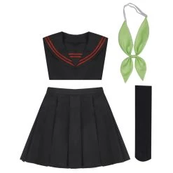 NewCosplay New Arrivals Demon Slayer Kimetsu No Yaiba Hinokami Kepputan Kamado Nezuko Uniform Cosplay Costume