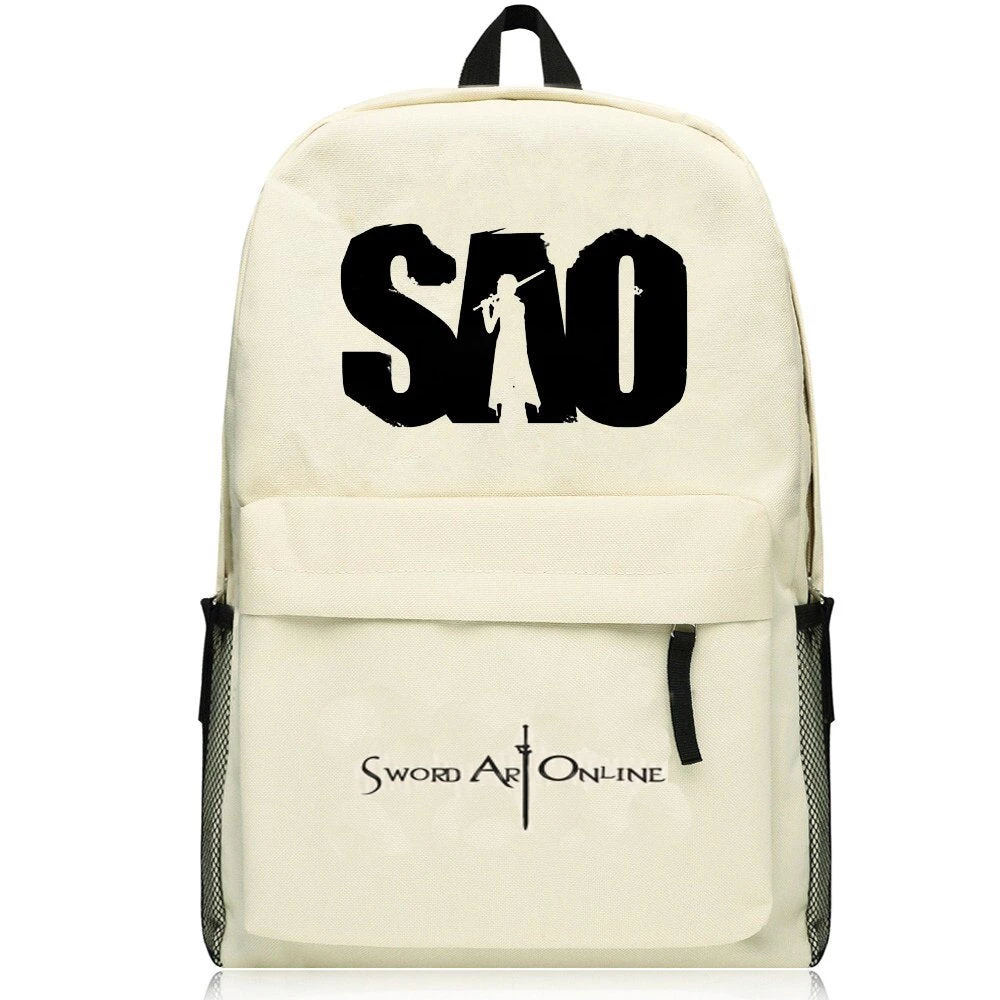 NewCosplay Sword Art Online SAO Kirito Cream Colored Backpack Bag 3 NewCosplay Sword Art Online SAO Kirito Cream Colored Backpack Bag