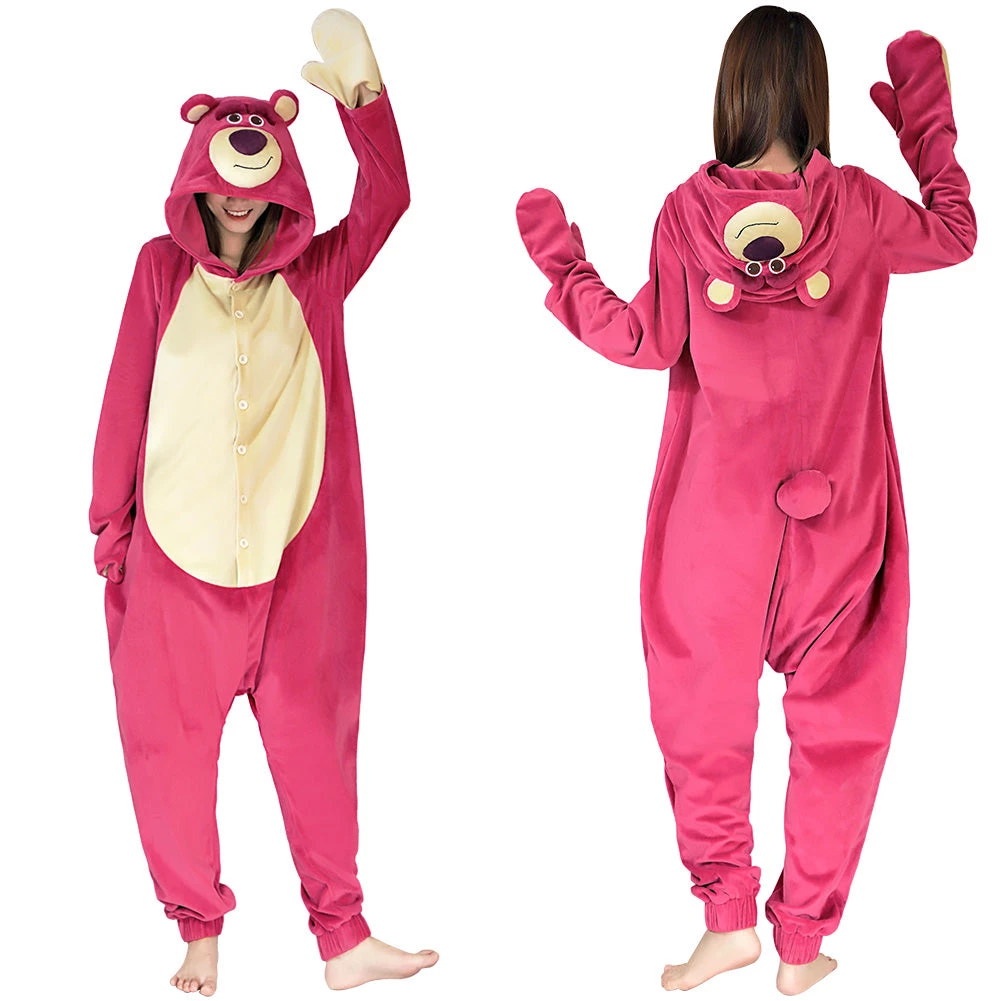 NewCosplay New Arrivals Toy Story 3 Lotso Strawberry Bear Pajama Sleepwear Christmas Halloween Cosplay Costume 14 NewCosplay New Arrivals Toy Story 3 Lotso Strawberry Bear Pajama Sleepwear Christmas Halloween Cosplay Costume