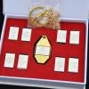 NewCosplay Digimon Adventure Togs Emblem Necklace Pendant 9 Pcs /Set Collection Box