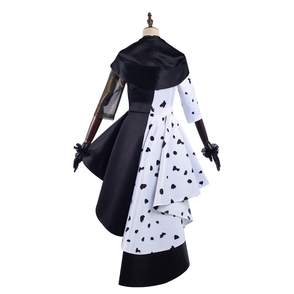 NewCosplay Cruella 2021 Movie Cruella Dress Outfits Halloween Carnival Suit Cosplay Costume 6 NewCosplay Cruella 2021 Movie Cruella Dress Outfits Halloween Carnival Suit Cosplay Costume