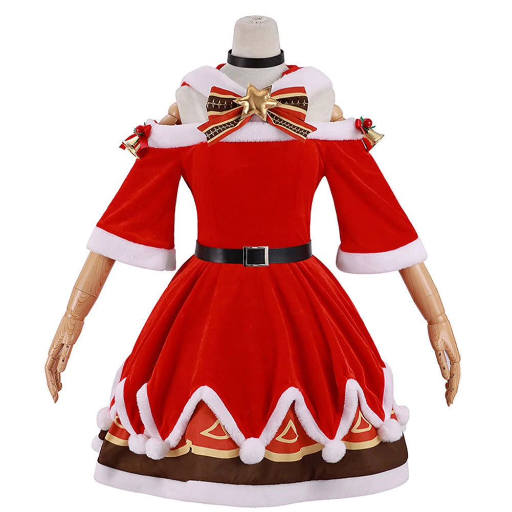 NewCosplay New Arrivals Genshin Impact Barbara Gunnhildr Christmas Dress Halloween Carnival Cosplay Costume 4 NewCosplay New Arrivals Genshin Impact Barbara Gunnhildr Christmas Dress Halloween Carnival Cosplay Costume