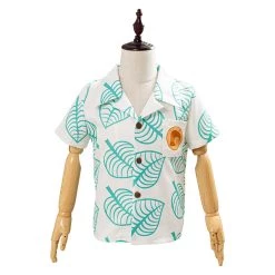 NewCosplay Animal Crossing Tom Nook Short Sleeve Shirt Top For Kids Children Cosplay Costume New Arrivals