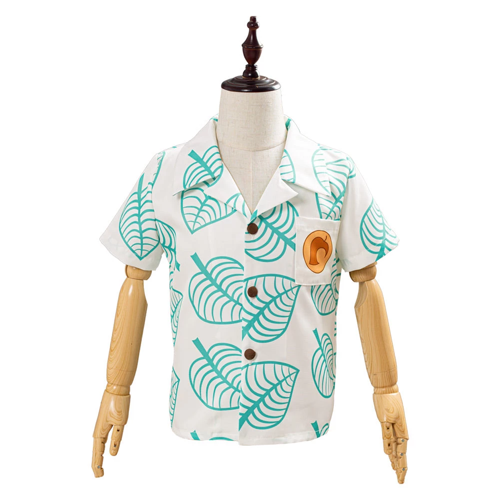 NewCosplay Animal Crossing Tom Nook Short Sleeve Shirt Top For Kids Children Cosplay Costume New Arrivals 4 NewCosplay Animal Crossing Tom Nook Short Sleeve Shirt Top For Kids Children Cosplay Costume New Arrivals