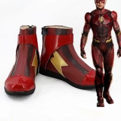 NewCosplay Justice League 2017 Movie Barry Allen Flash Boots Cosplay Shoes 9 NewCosplay Justice League 2017 Movie Barry Allen Flash Boots Cosplay Shoes