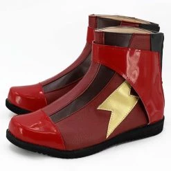 NewCosplay Justice League 2017 Movie Barry Allen Flash Boots Cosplay Shoes