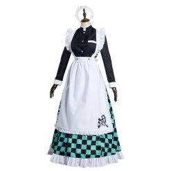 NewCosplay New Arrivals Demon Slayer: Kimetsu No Yaiba Kamado Tanjirou Maid Dress Original Design Cosplay Costume