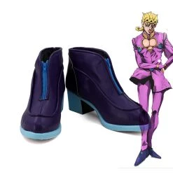 New Cosplaysky JoJo's Bizarre Adventure: Golden Wind Giorno Giovanna Cosplay Shoes Boots