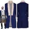 NewCosplay Hamilton Replica Colonial Victorian Edwardian Coat Halloween Carnival Suit Cosplay Costume