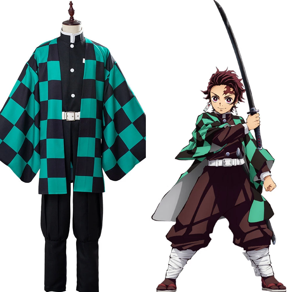 NewCosplay Demon Slayer: Kimetsu No Yaiba Kamado Tanjirou Oufit Cosplay Costume 3 NewCosplay Demon Slayer: Kimetsu No Yaiba Kamado Tanjirou Oufit Cosplay Costume