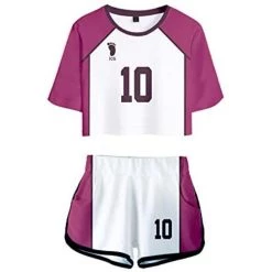 NewCosplay New Arrivals Haikyuu Jersey Sportswear Crop Top Shorts Two Piece Uniform Sets Cosplay Costume