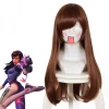 New Cosplaysky DVA Hana Song Cosplay Wig Overwatch OW Cosplay Wig Brown Long Hair New Arrivals
