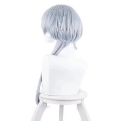 CosplaySky Touken Ranbu Hakusan Yoshimitsu Cosplay Wig Silver Blue