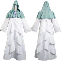 NewCosplay The Promised Neverland Mujika Long Robe Cloak Outfits Halloween Carnival Suit Cosplay Costume