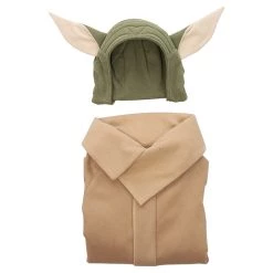 NewCosplay The Mandalorian Season 2-Baby Yoda Grogu Coat Headgear Cosplay Costume For Kids
