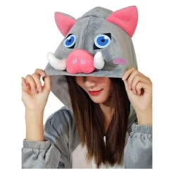 NewCosplay Demon Slayer ·Hashibira Inosuke Onesies Pajama Men Women Sleepwear Pyjamas Christmas Halloween Costume Cosplay Costume New Arrivals