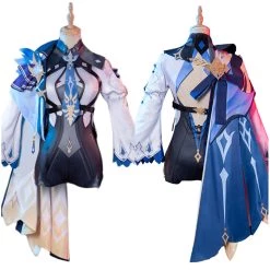 NewCosplay Genshin Impact Eula Cosplay Costume Dress Outfits Halloween Carnival Suit