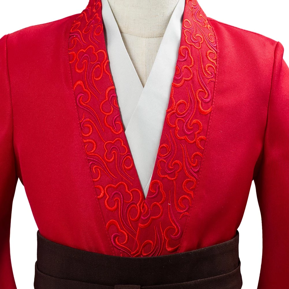 NewCosplay New Arrivals Movie Mulan 2020 Princess Hua Mulan Red Fancy Dress Chinese Han Fu Kids/Children Halloween Carnival Outfit Cosplay Costume 8 NewCosplay New Arrivals Movie Mulan 2020 Princess Hua Mulan Red Fancy Dress Chinese Han Fu Kids/Children Halloween Carnival Outfit Cosplay Costume