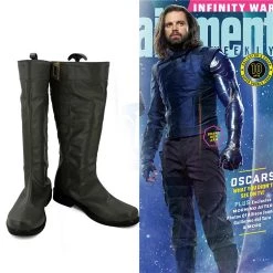 CosplaySky New Arrivals Avengers 3 Infinity War Winter Soldier Bucky Barnes Cosplay Shoes Boots